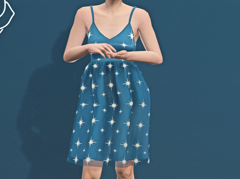 Starry Chiffon Dress for MP Female - GTA5-Mods.com