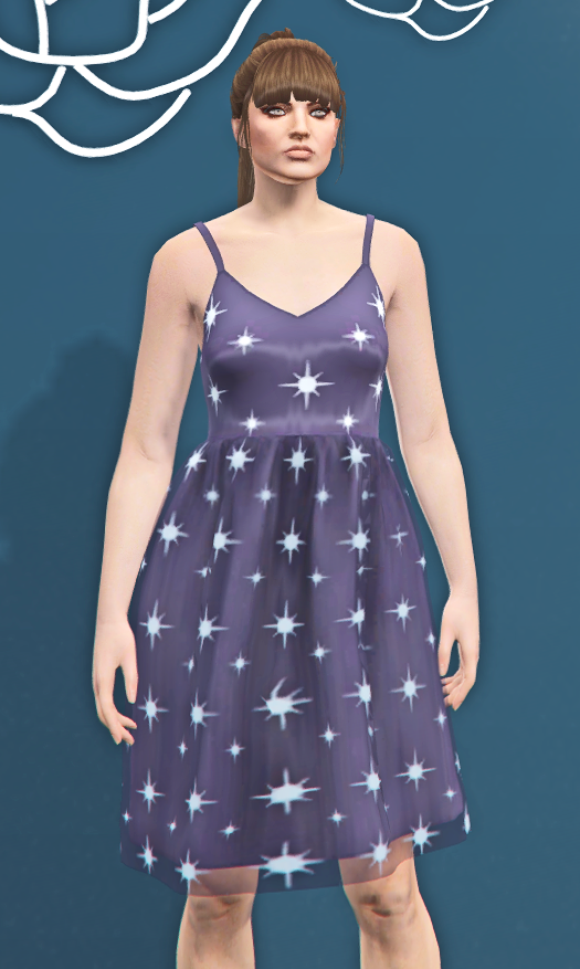 Starry Chiffon Dress for MP Female - GTA5-Mods.com