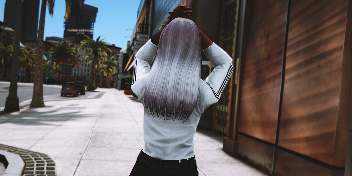 Straight Hair With Bangs For Mp Female Gta5