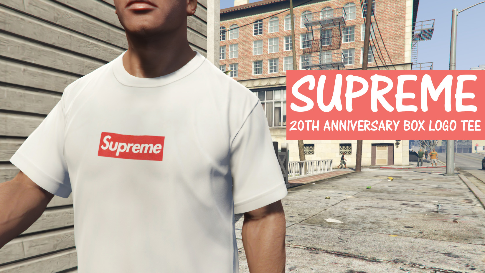 supreme 20th anniversary box logo tee red