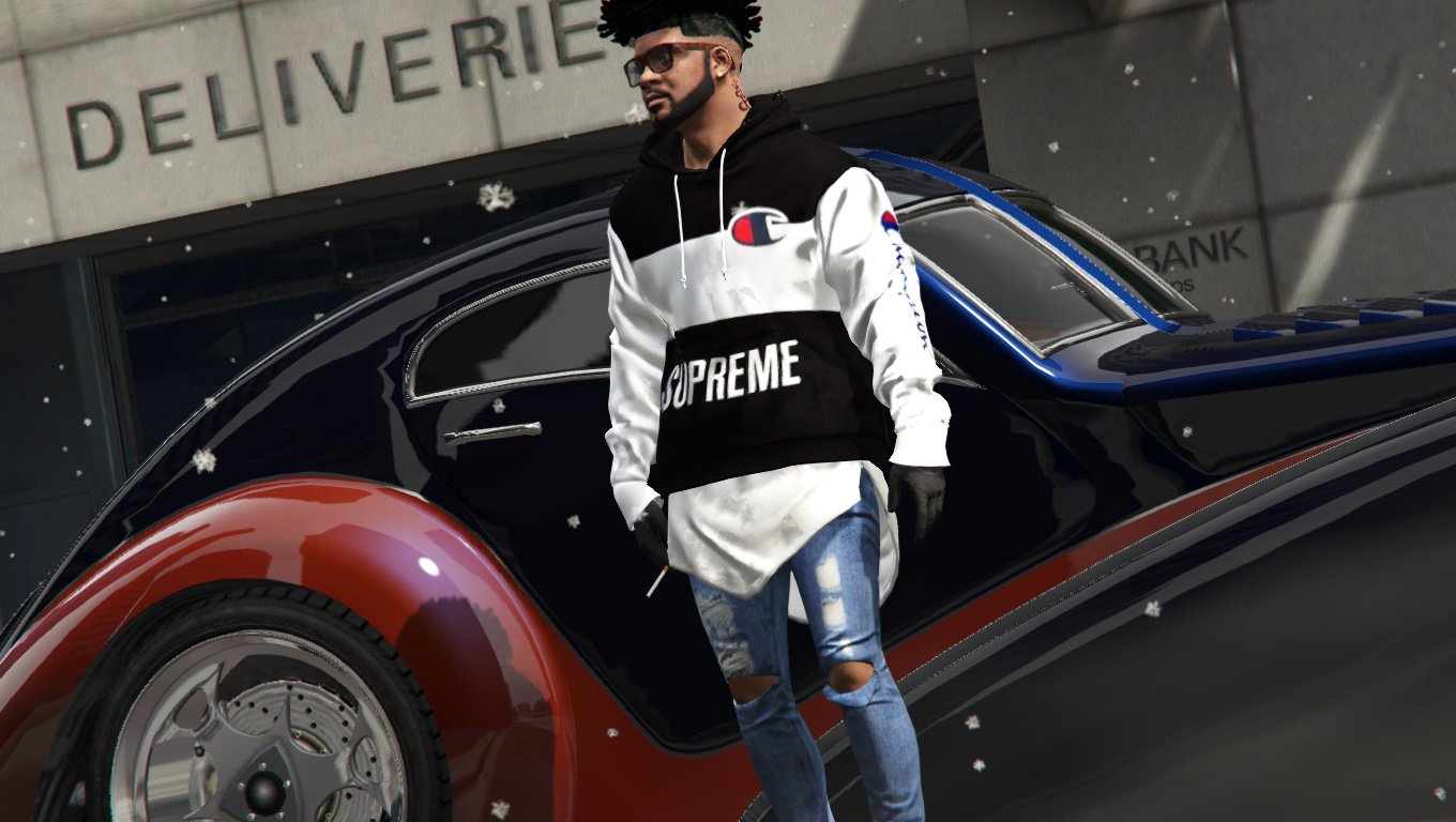 Supreme x Champion hoodie (ALPHA) [Big Update :Improved all textured ...
