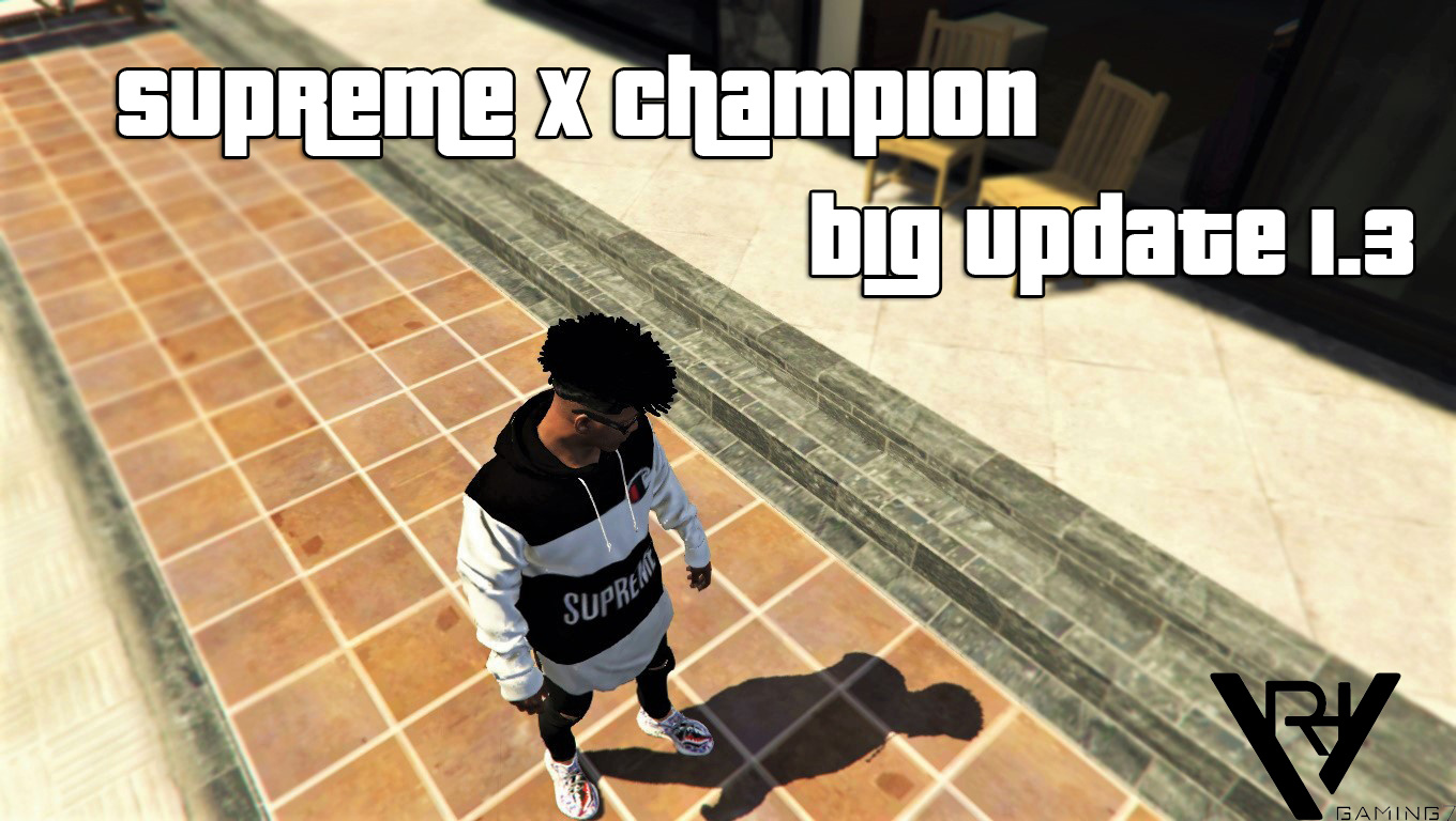 Supreme Champion hoodie (ALPHA) [Big Update :Improved all textured,Red,Blue,White ,2 camo texture,alan walker texture] - GTA5-Mods.com