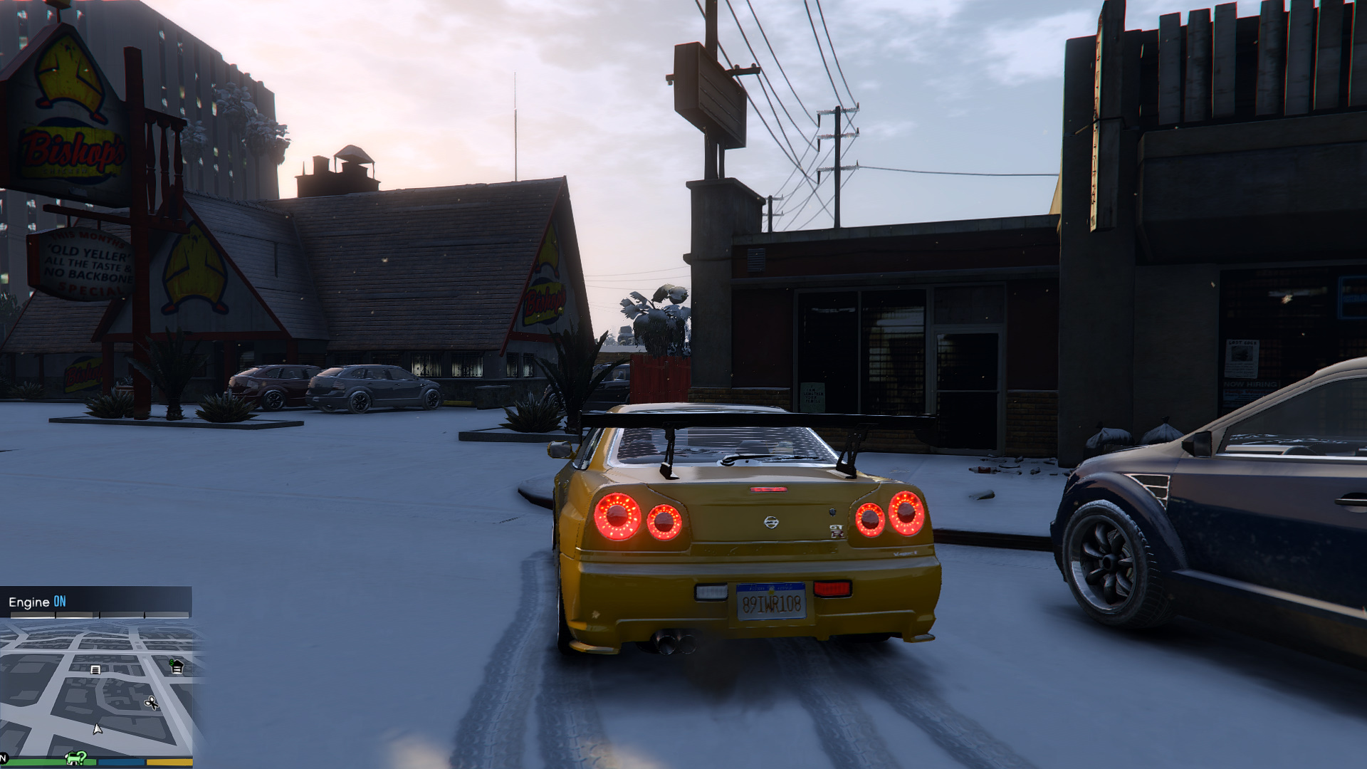 New tail. Nissan Skyline r34 GTA 5. BNR игра. GTA 5 New Tail Lights.