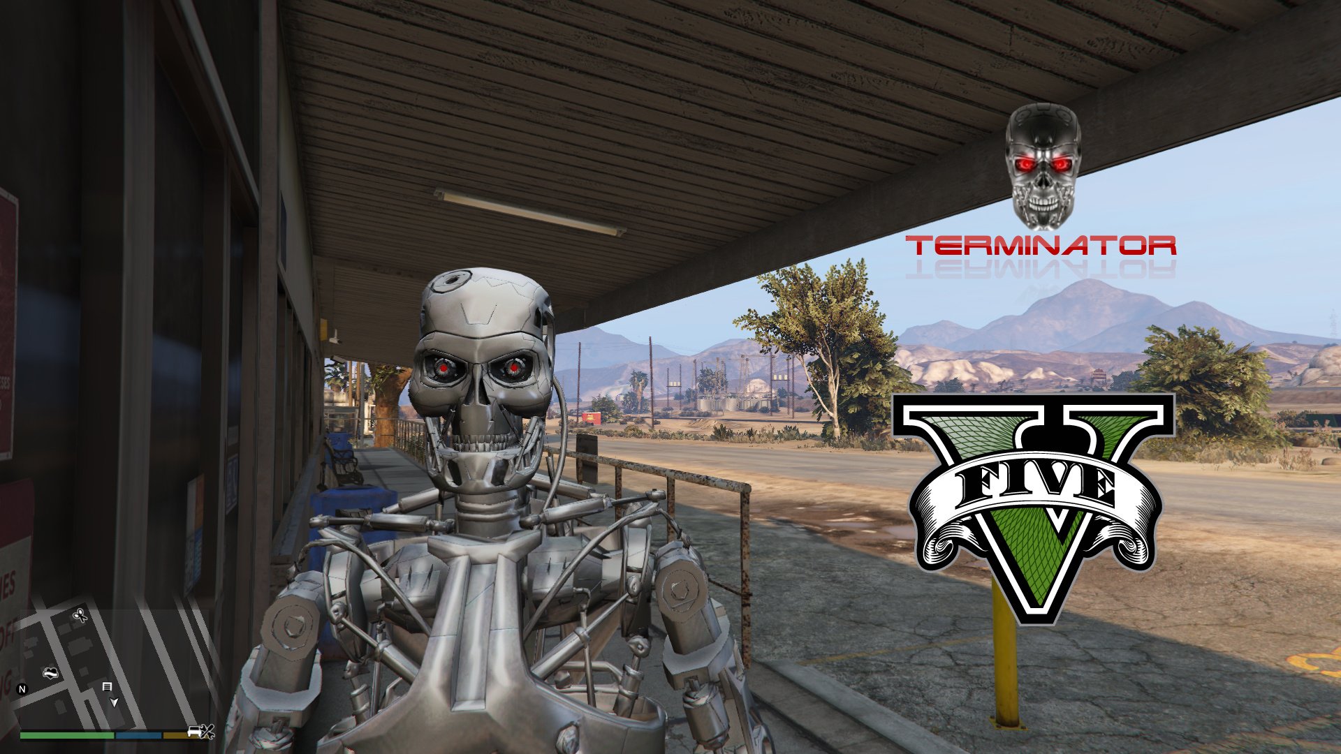 Terminator skin gta 5 фото 22