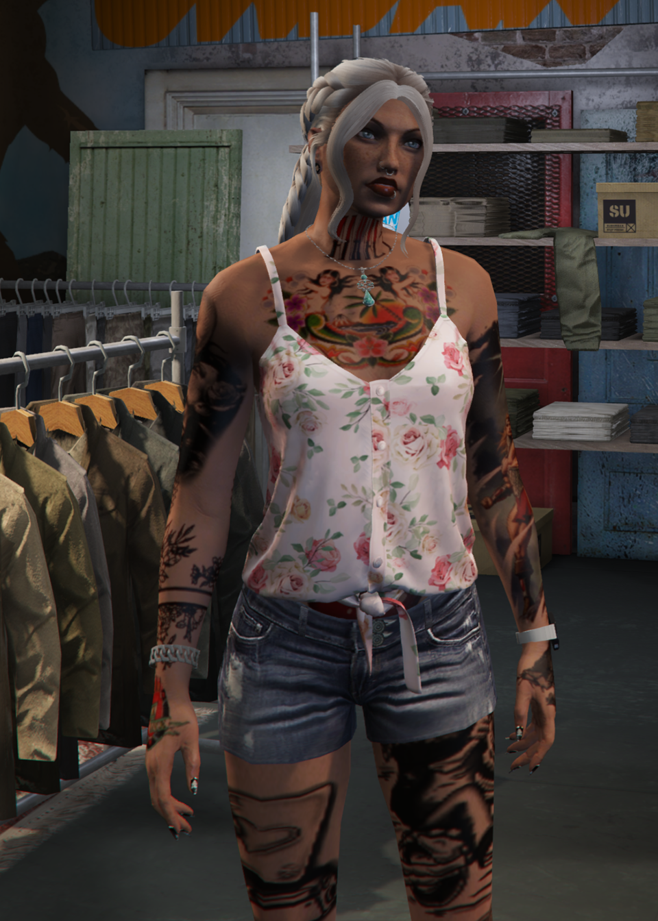 Tie-front Tank for MP Female - GTA5-Mods.com