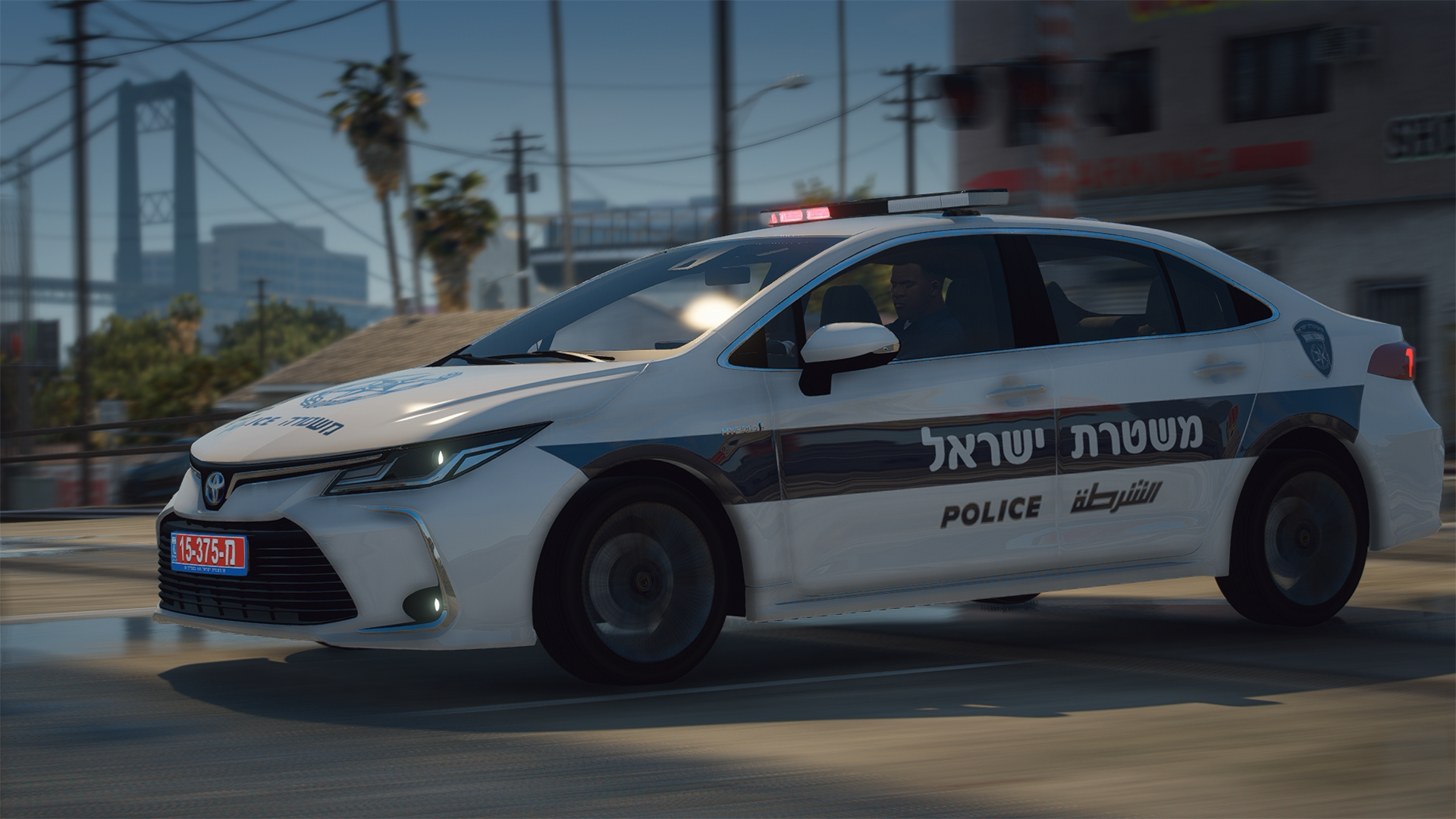 toyota corolla 2020 add on replace fivem ready template israeli police car