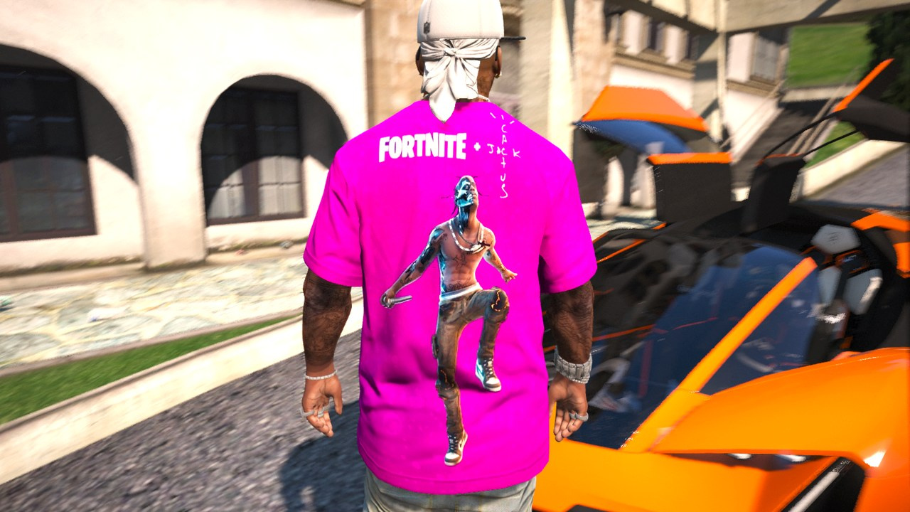 Travis Scott Astronomical Fortnite + Cactus Jack T-Shirt - GTA5