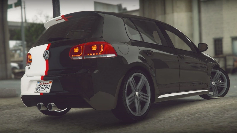 Volkswagen golf mk6 [Livery] black/white - GTA5-Mods.com