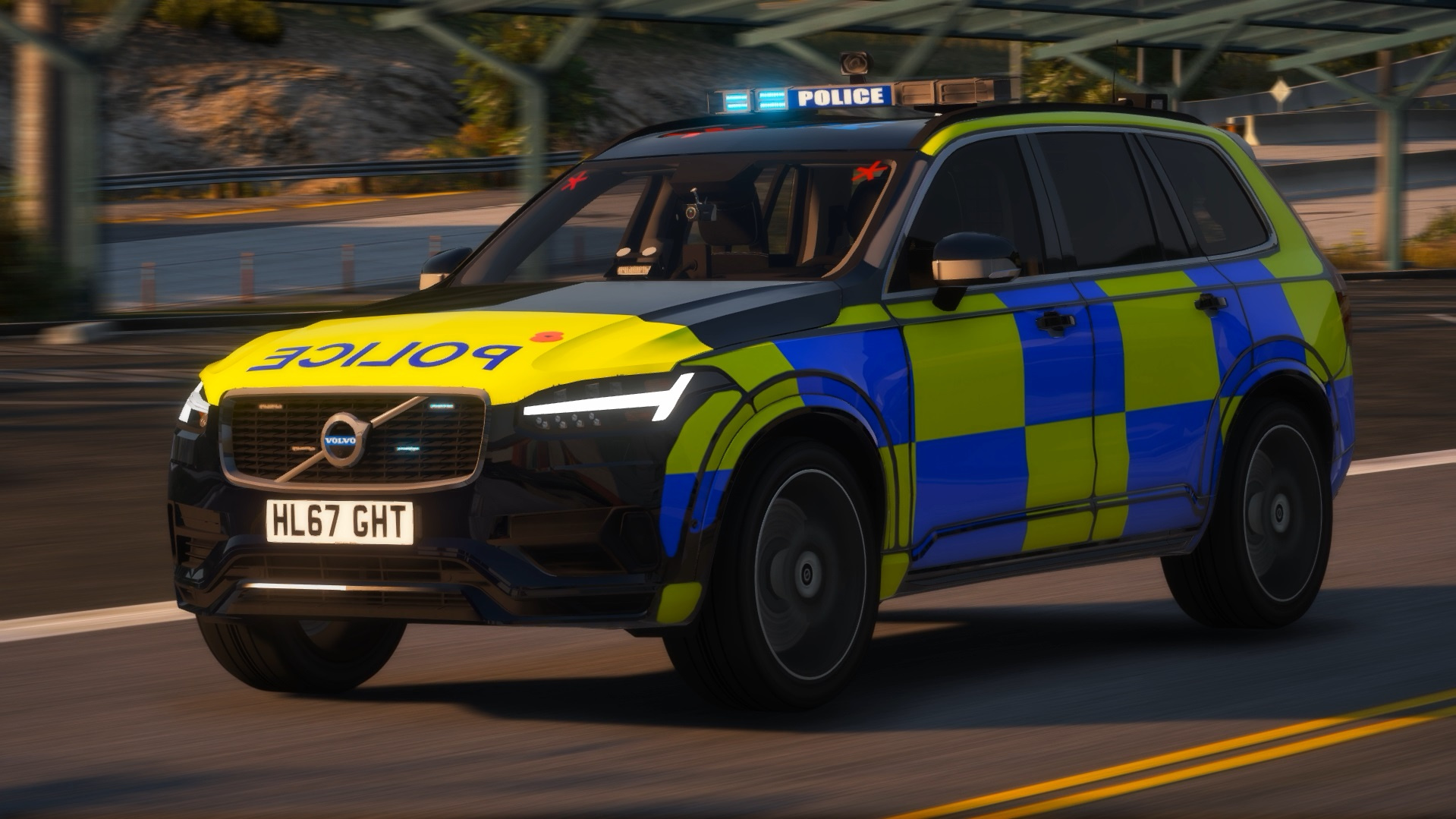 Generic UK Police Car Decal for Norev Welly GTAutos Volvo XC90 2nd Generation 