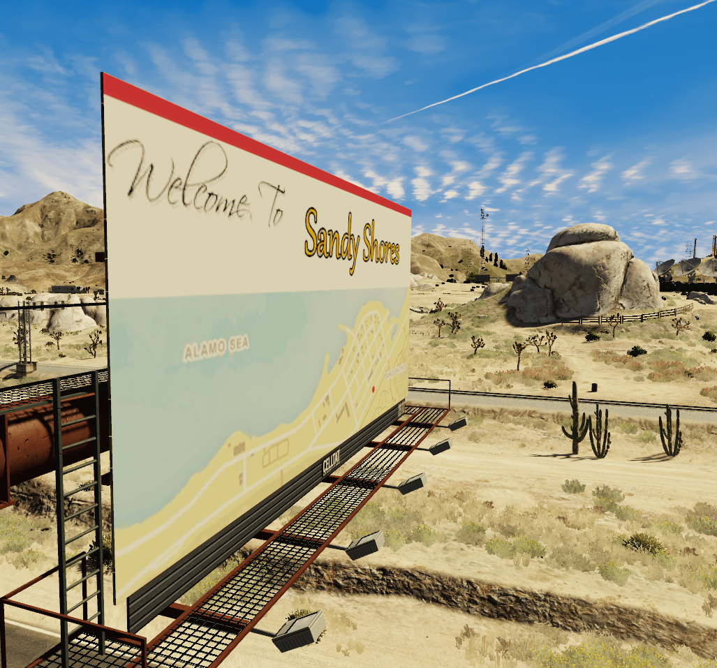 Welcome To Sandy Shores Billboard Fivem Ready Gta5