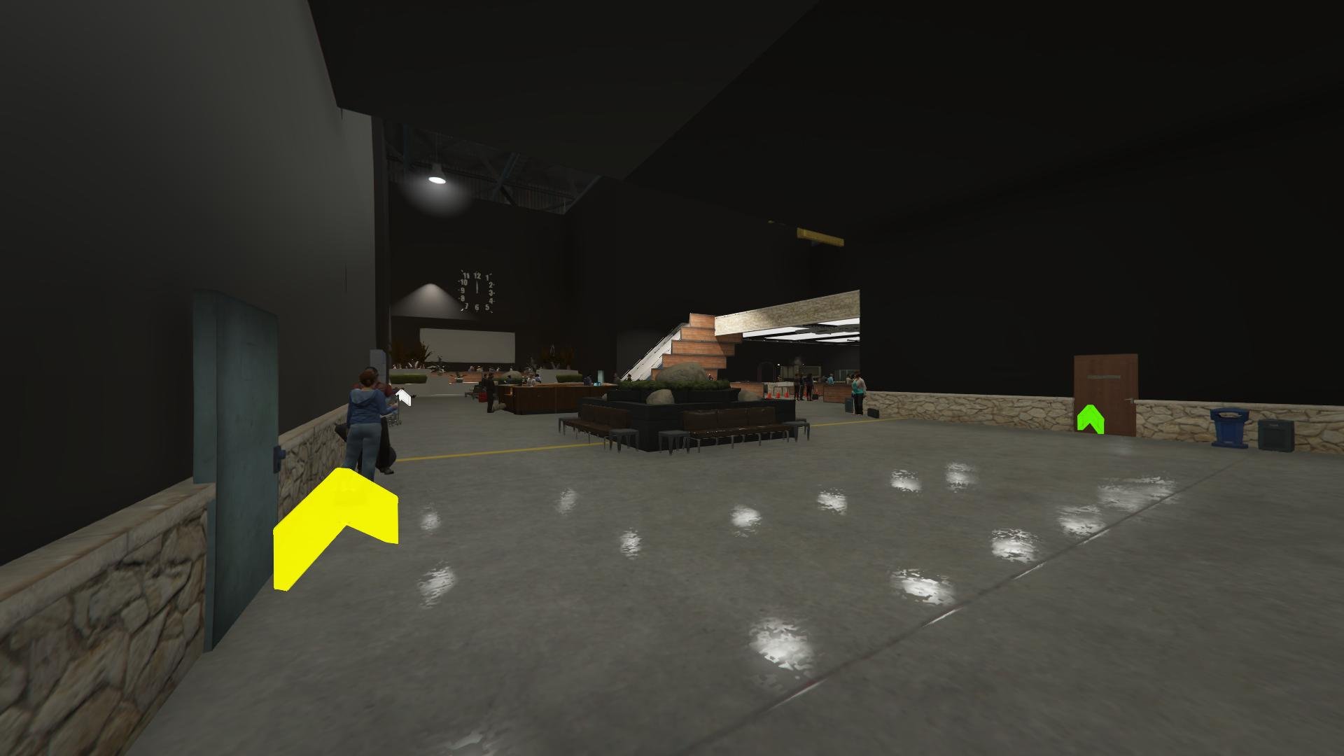 Working Airport Interior  GTA 5 mod