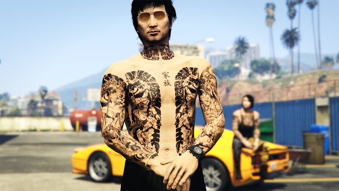 yakuza suit tattoo