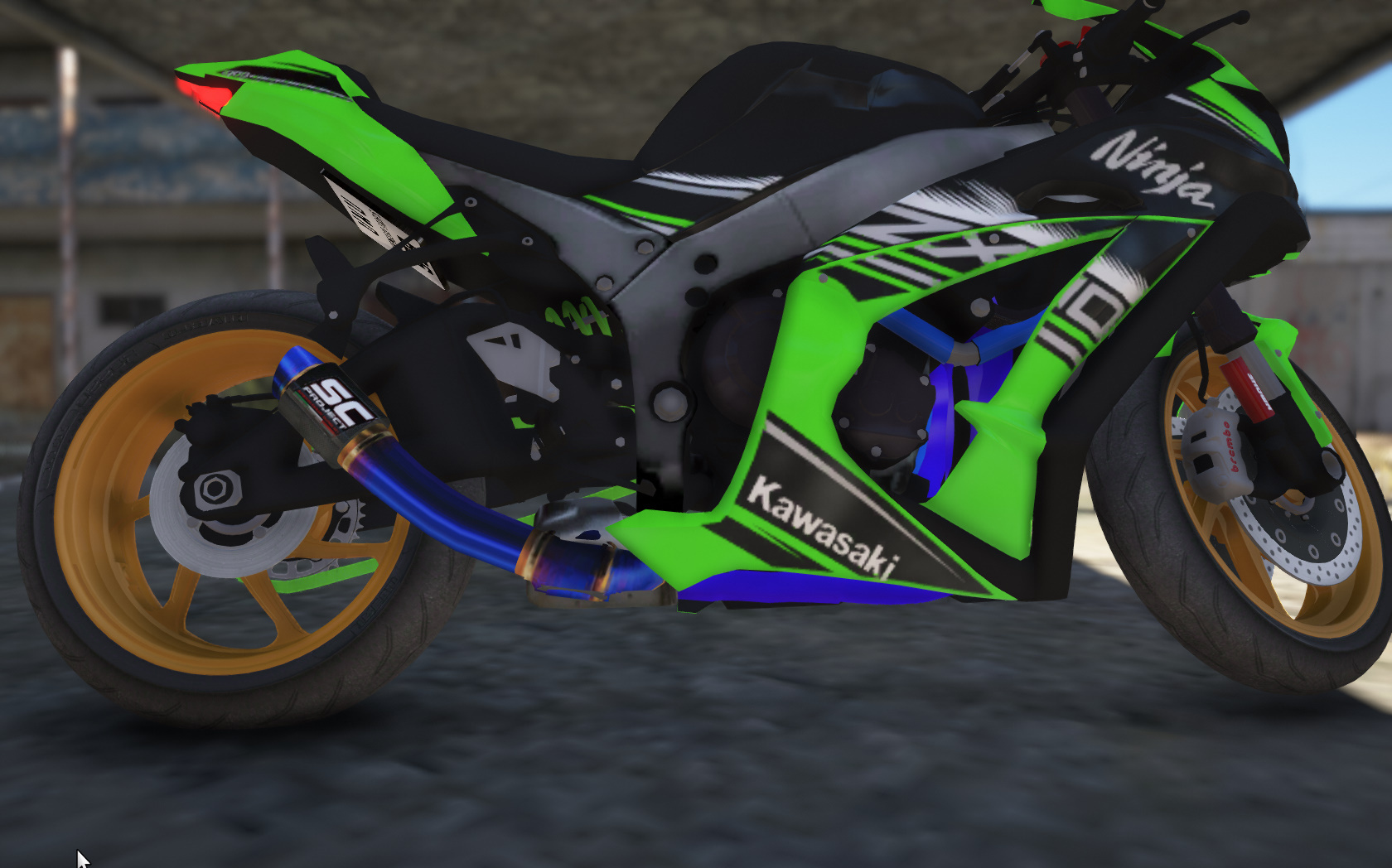 ZX10R full titanium Exhaust SC Project Paintjobs - GTA5-Mods.com